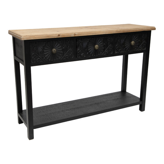 Palais Ornate Moulded 3-Drawer Console Table 120x81cm
