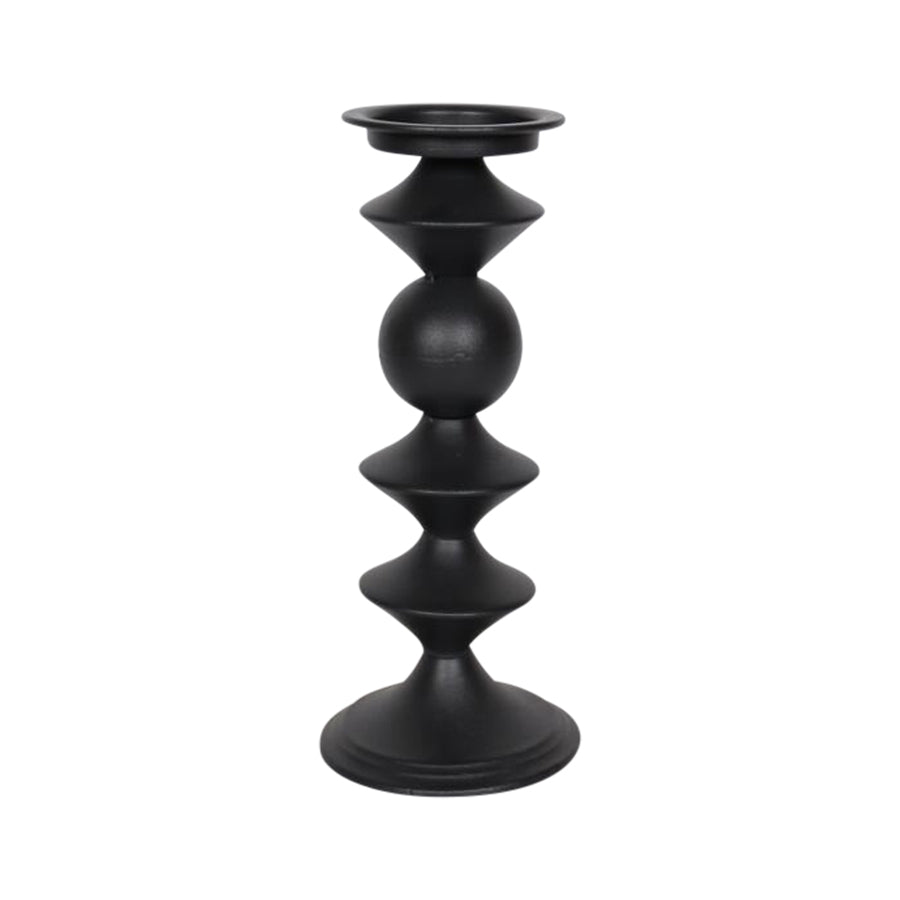 Black Geo Candle holder 14x33cm