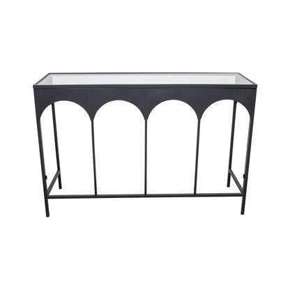 Nero Arc Glass Top Console Table 120cm - Image 2
