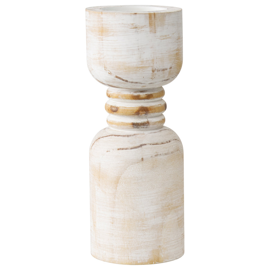 Contemporary Carved Loop Pillar Candleholder 30cm - Image 3