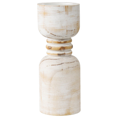 Contemporary Carved Loop Pillar Candleholder 30cm - Image 3
