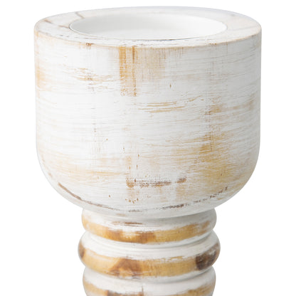 Contemporary Carved Loop Pillar Candleholder 30cm - Image 4