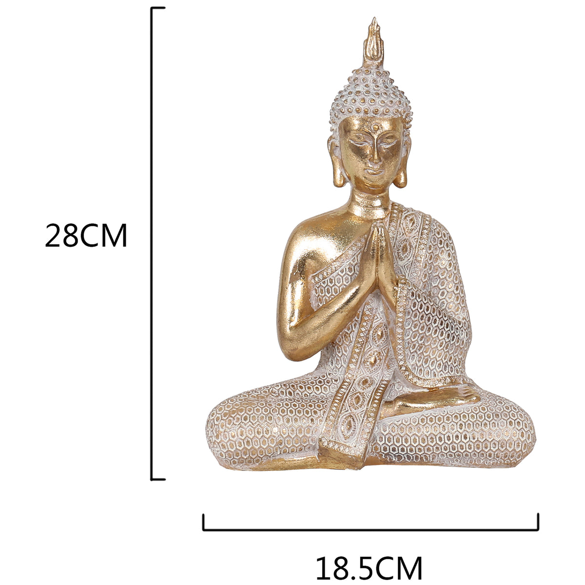 Seated Praying Buddha Statue 28cm - Image 2