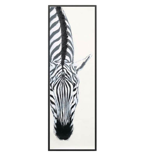 Classic Zebra w Artificial Fur Framed Canvas Wall Art 90cm