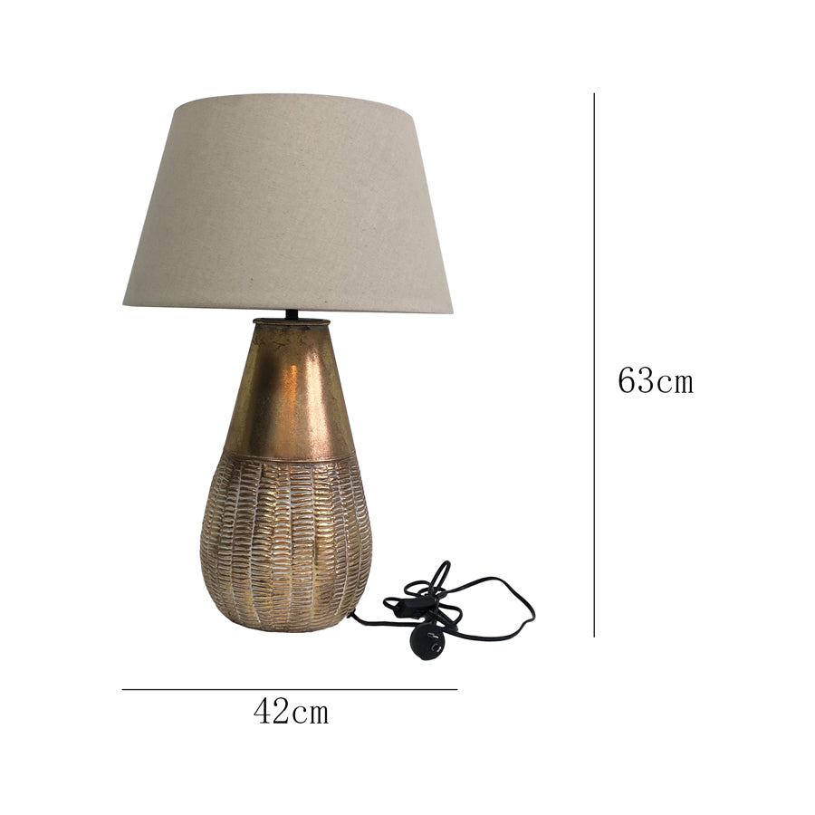 Lustre Gold Table Lamp 42x63cm - Image 2