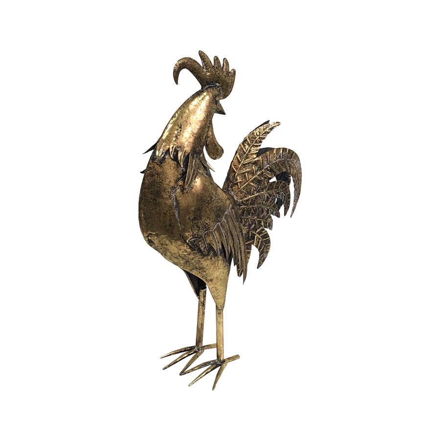 Lustre Gold Proud Rooster Facing Back 38x57cm - Image 2