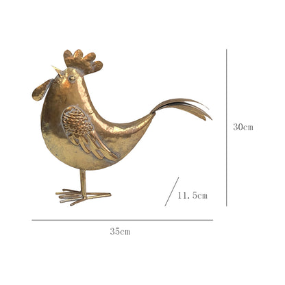 Lustre Gold Chook Long Tail 35x30cm - Image 3