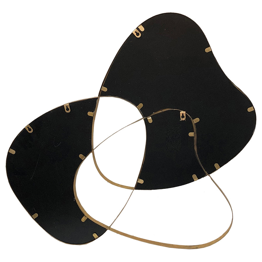 Lustre Gold Asymmetric Wall Mirror 72x74cm - Image 2