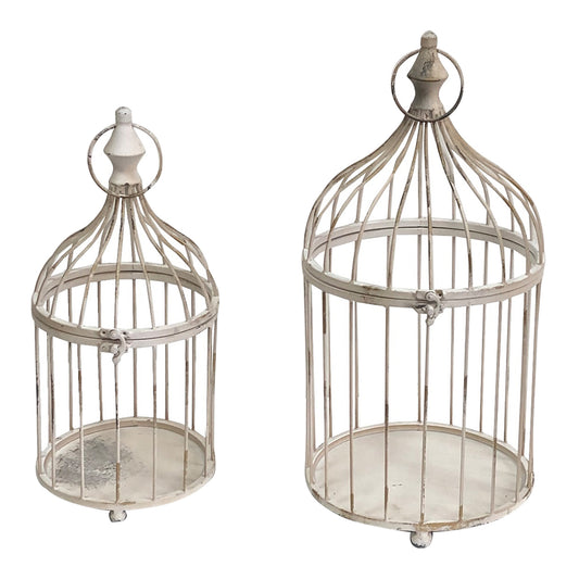 Set 2 Nested French Provincial Cone-Shape Birdcages 24x50cm