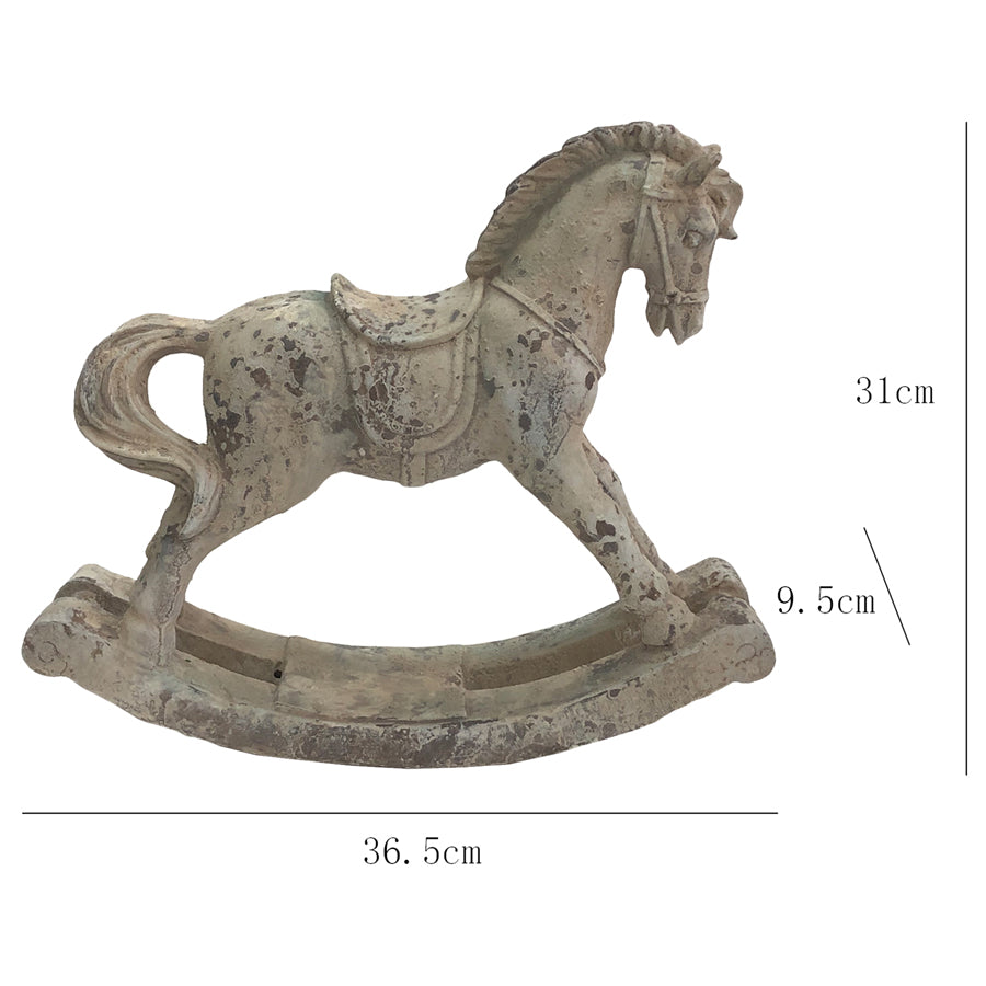 Antique Finish Rocking Horse 37x31cm - Image 3