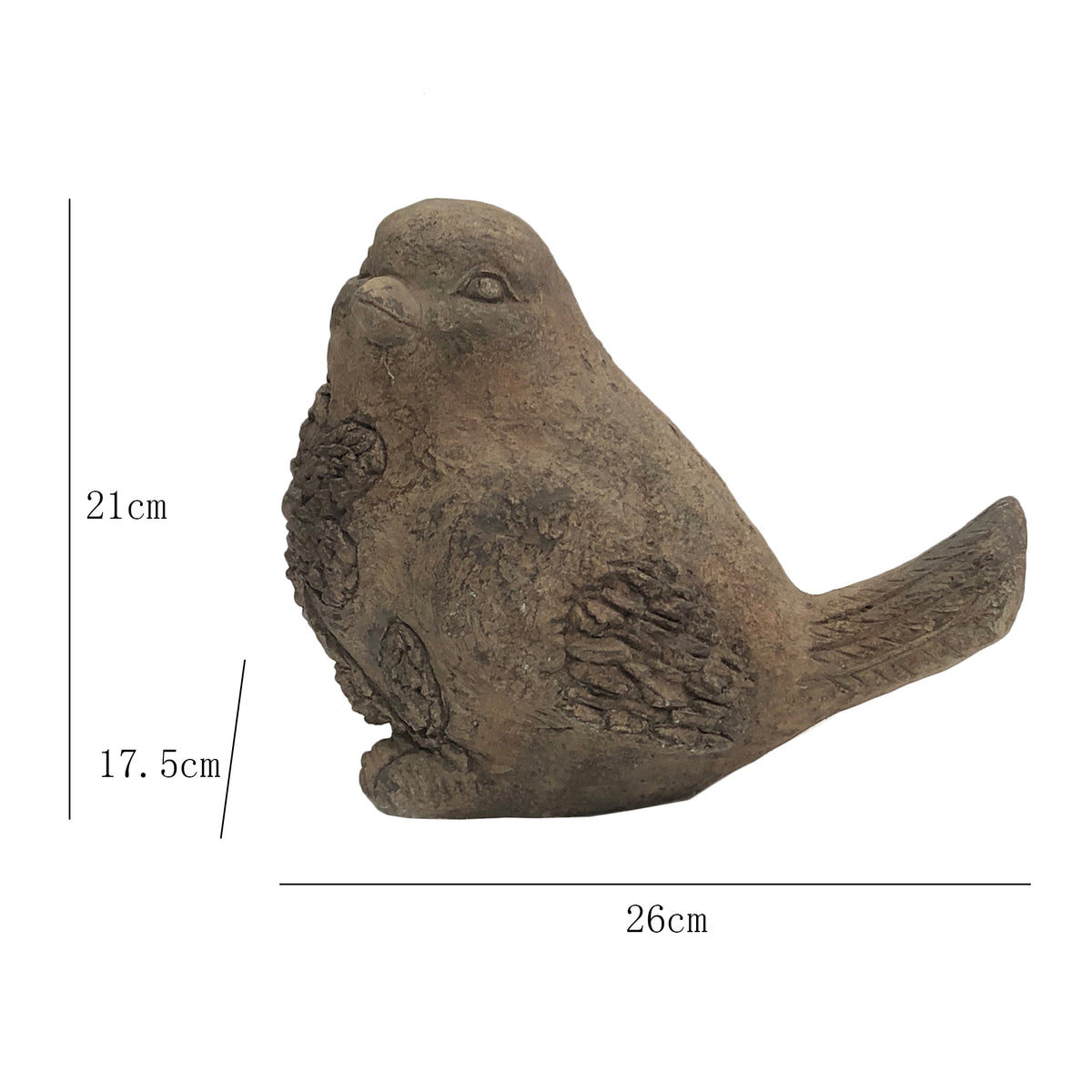 Antique Finish Bird Ornament 26x21cm - Image 3