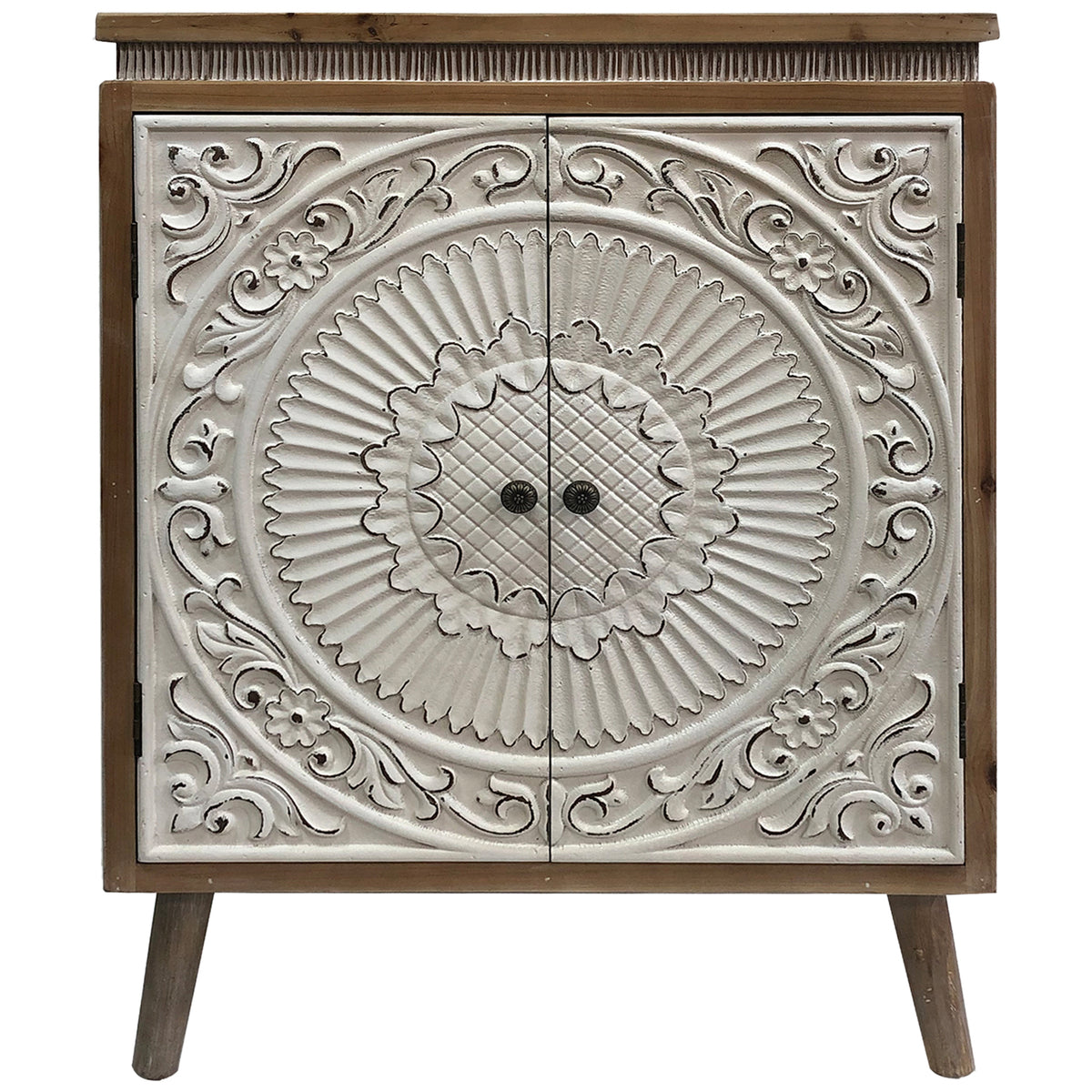 Moulded Mandala Double-Door Cabinet 65x87cm - Image 2