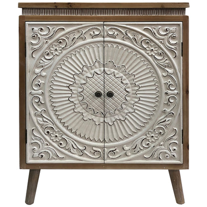 Moulded Mandala Double-Door Cabinet 65x87cm - Image 2