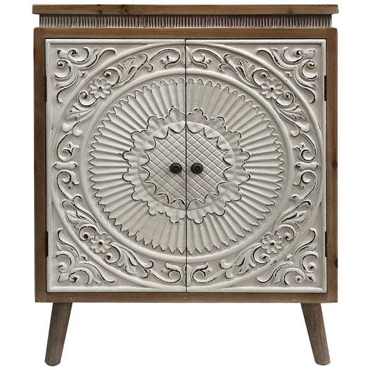 Moulded Mandala Double-Door Cabinet 65x87cm - Image 2