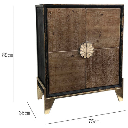 Palais Distressed Double-Door Cabinet 75x89cm - Image 3