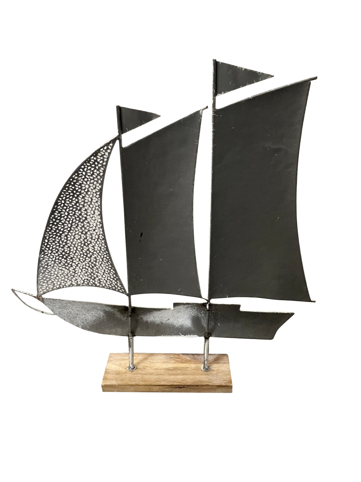Distressed Finish Sail Boat Ornament 56cm - Image 2