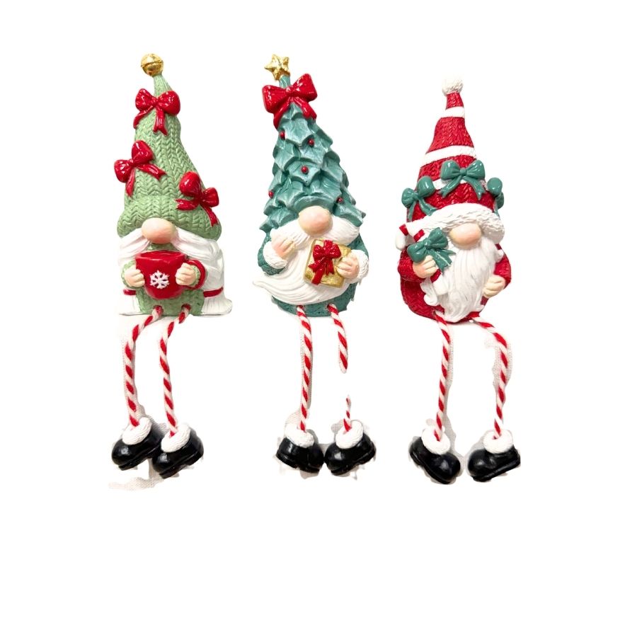 Christmas Gnome Shelf Sitter Set of 3