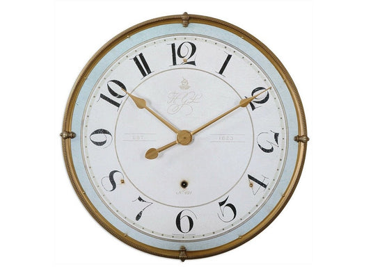 French Style Metal Wall Clock Gold 57cm