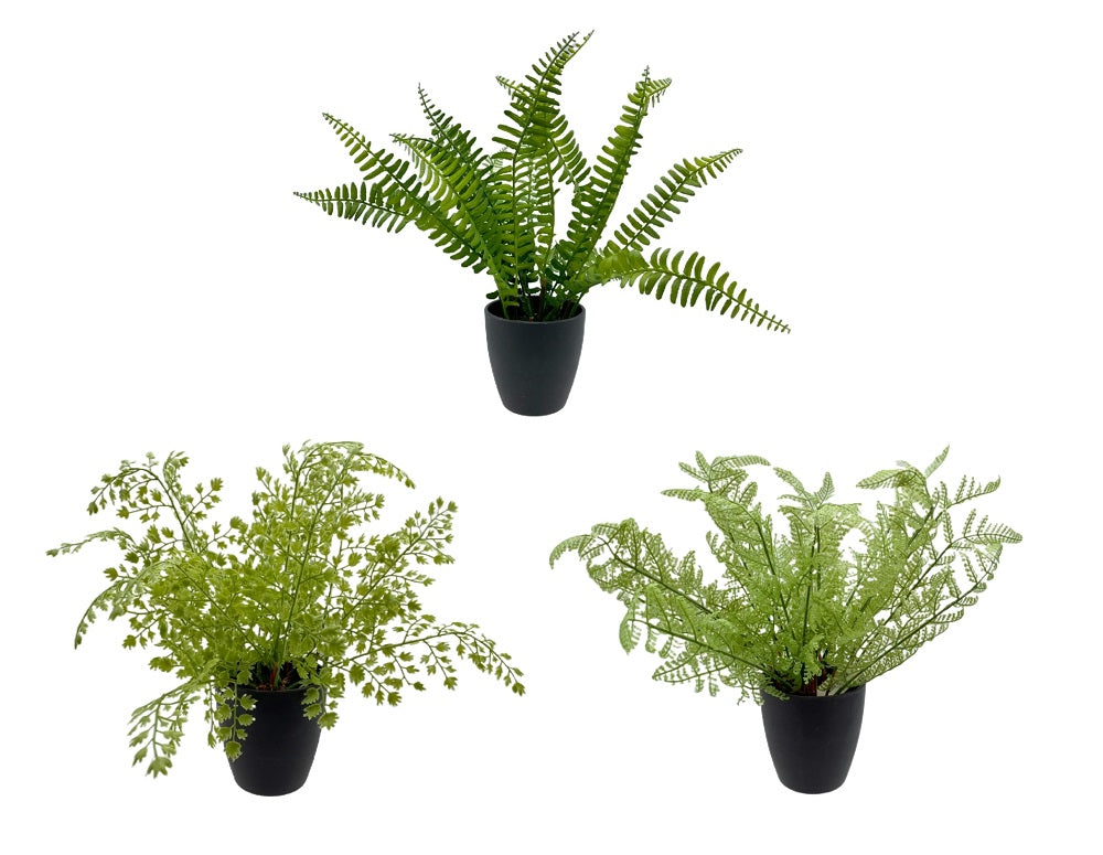 Set 3 Artificial Greenery in Pot 21cm