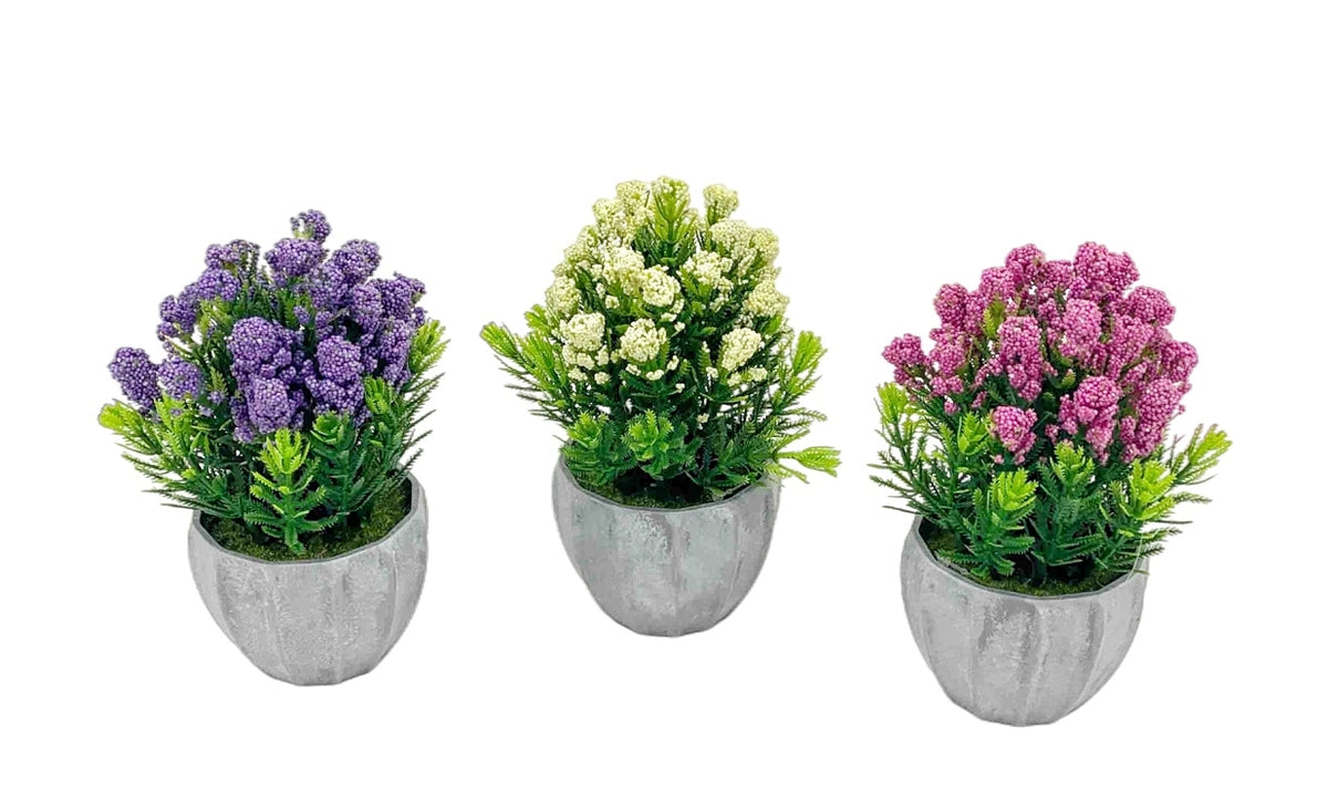 Set 3 Artificial Roseceae 20cm