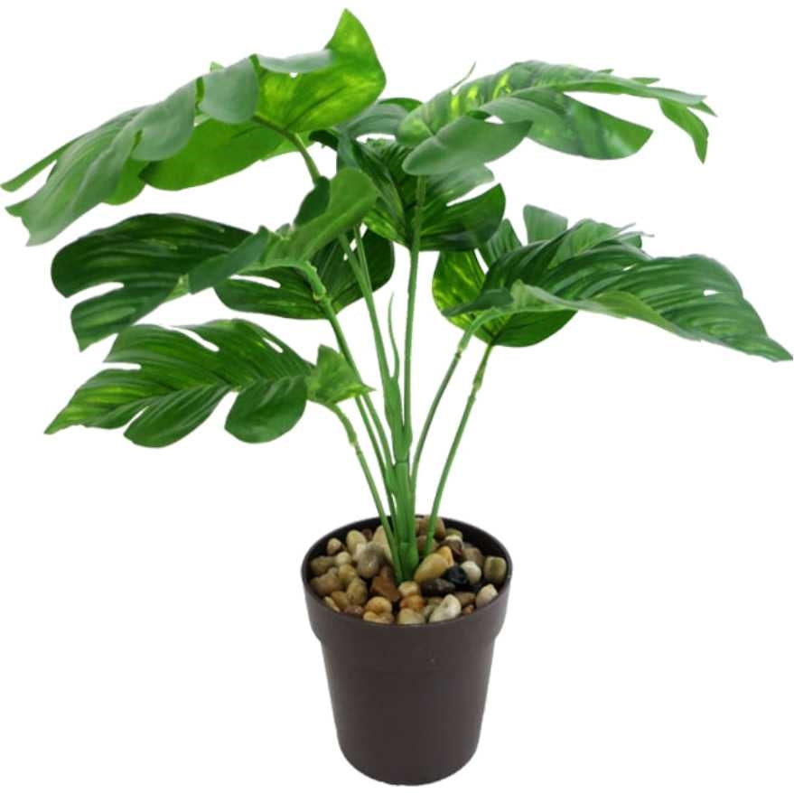 Set 2 Artificial Monsteria in Pot 30cm