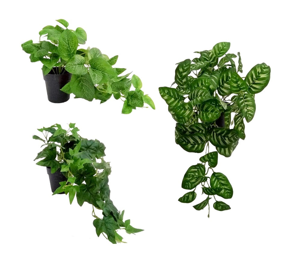Set 3 Artificial Peacock in Pot 38cm