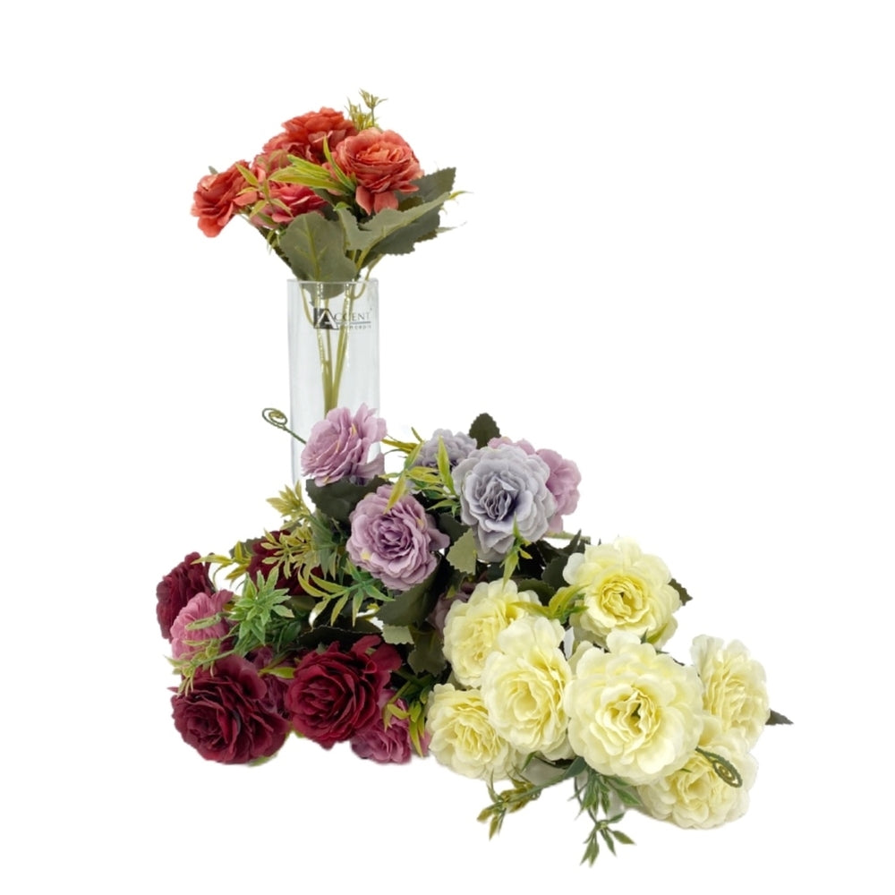 bulk 24 Artificial Roses 8 Heads Assort 28cm
