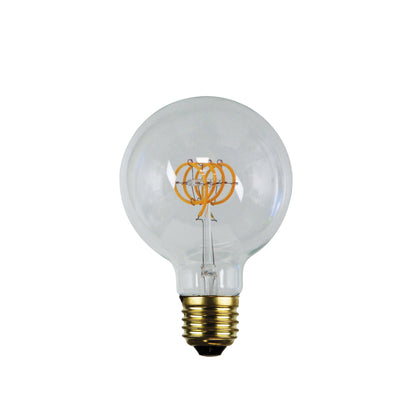 5W / E27 / 2200K Dimmable - Filament LED G95 Spiral 5W E27