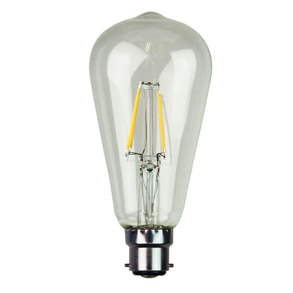 4W / B22 / 2700K Dimmable - Filament LED ST64 2700K B22