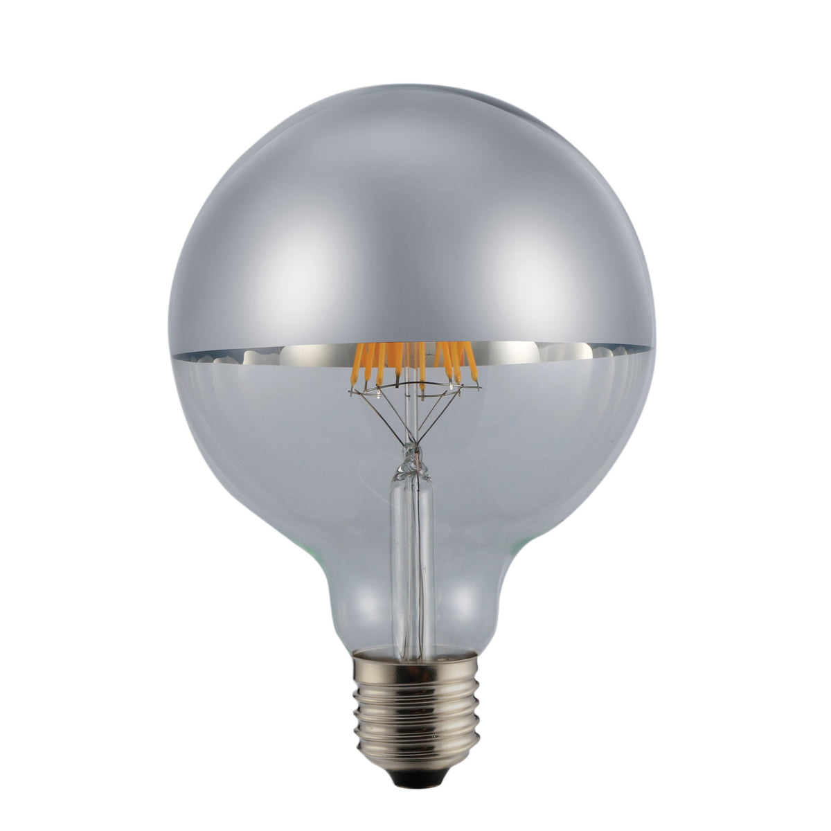 6W / E27 / 2700K G95 - Crown Silver LED G95