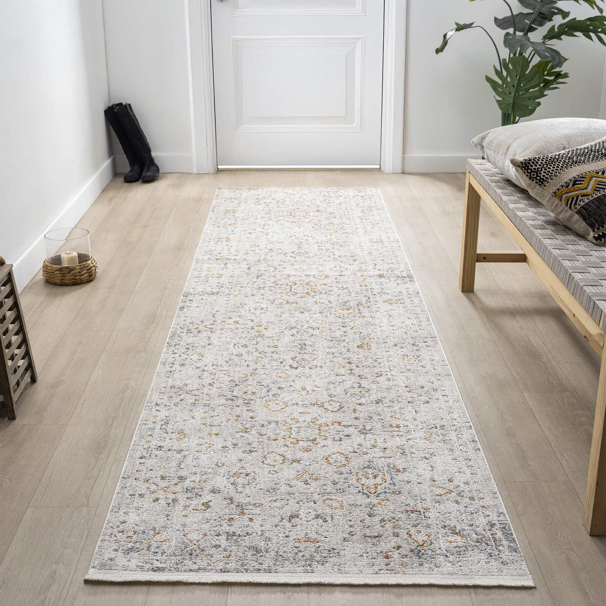 Adelia 638 Ivory Transitional Hallway Runner