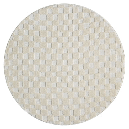 Admire 665 Linen Contemporary Round Rug