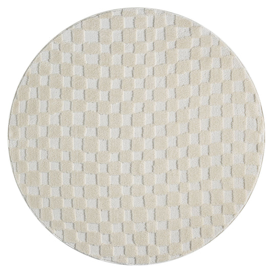 Admire 665 Linen Contemporary Round Rug