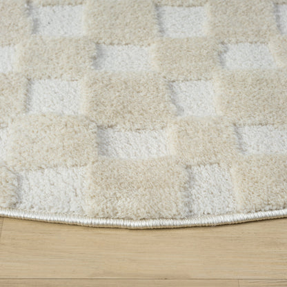 Admire 665 Linen Contemporary Round Rug