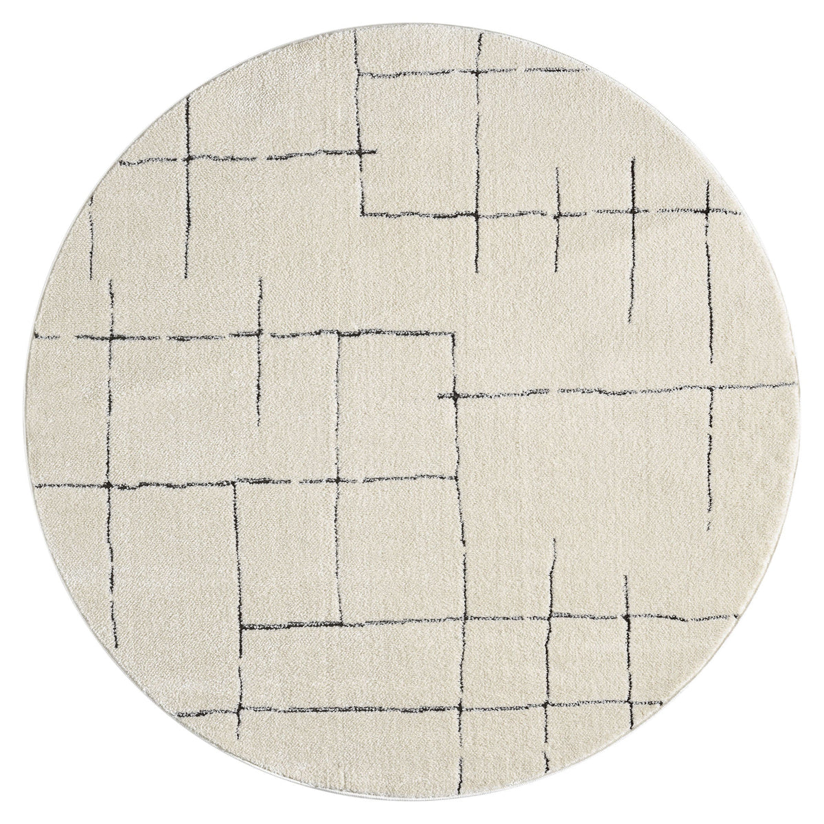 Admire 670 Vanilla Contemporary Round Rug