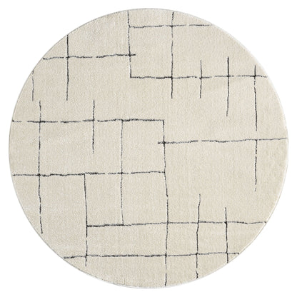 Admire 670 Vanilla Contemporary Round Rug