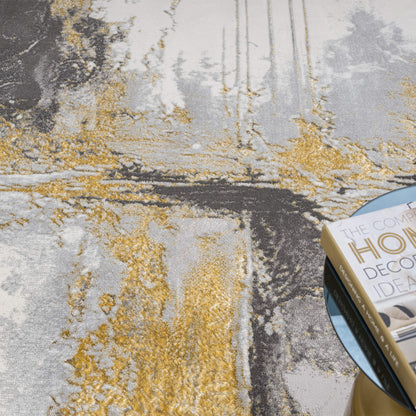 Amber 217 Slate Abstract, Geometric Rug