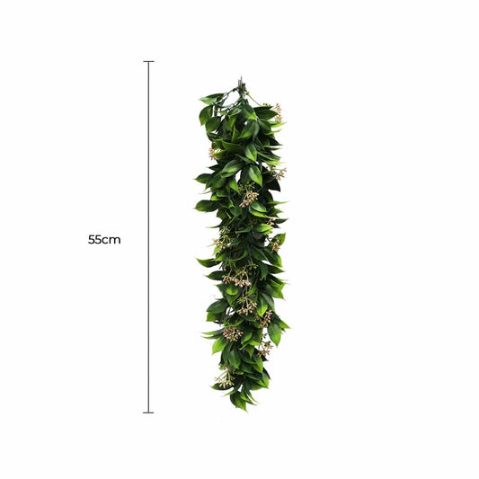Artificial Extendable Hanging Flowering Star Jasmine Garland UV Resistant 55cm