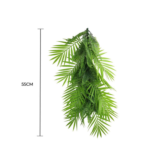 Artificial Extendable Hanging Tropical Palm and Fern Vine 55cm UV Resistant