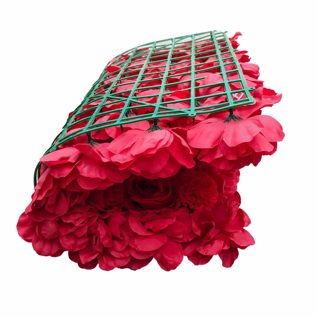 Artificial Flower Wall Backdrop Panel 40cm x 60cm Romantic Red - Image 4