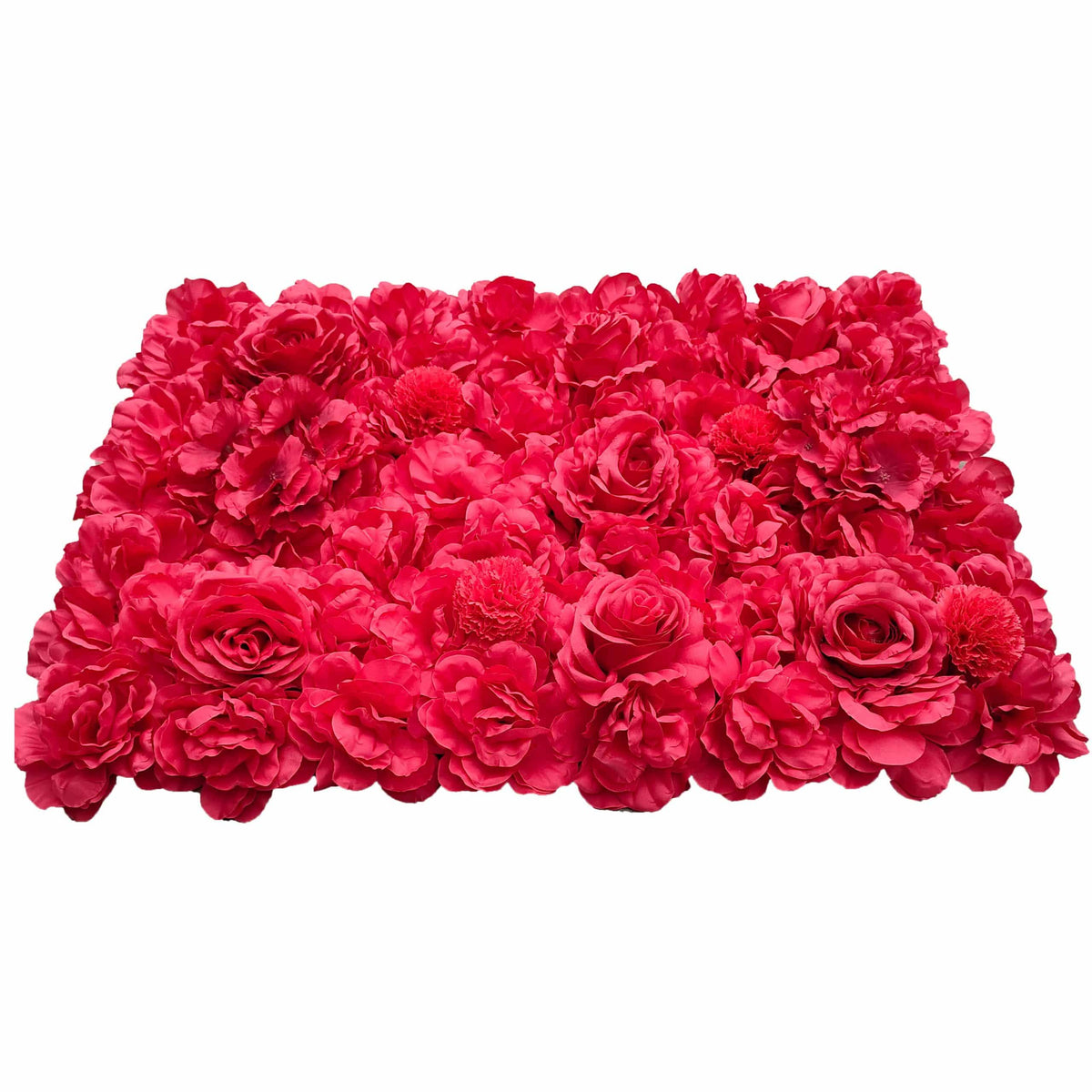 Artificial Flower Wall Backdrop Panel 40cm x 60cm Romantic Red - Image 3