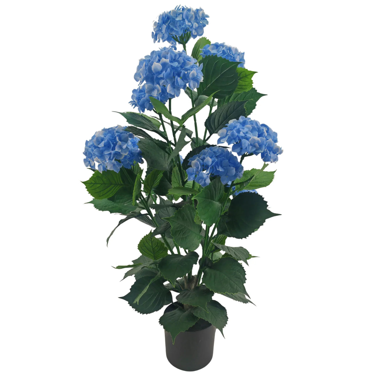 Premium Artificial Flowering Blue Hydrangea Tree 90cm UV Resistant