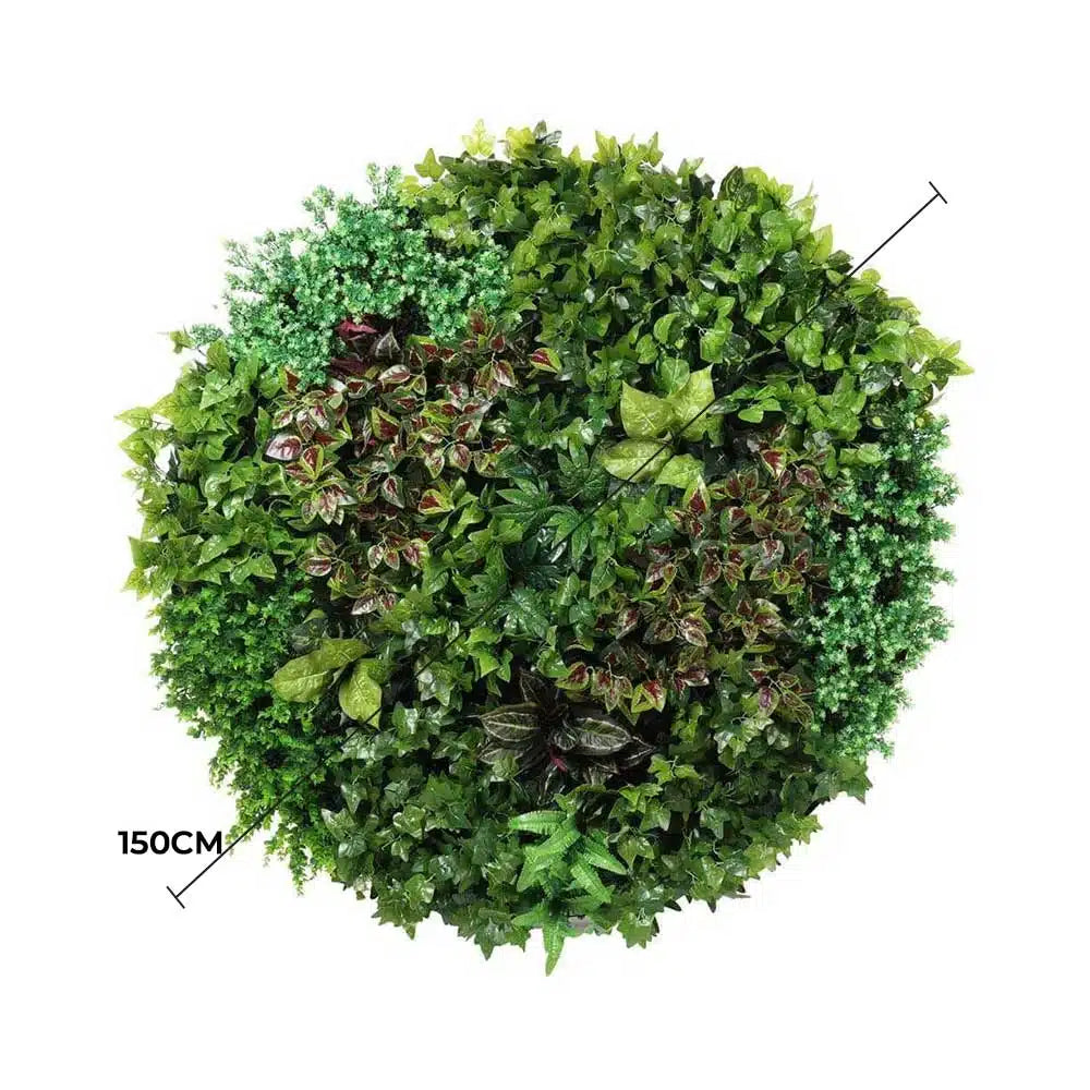 Artificial Green Wall Disc Art 150cm Dense Green Sensation (Fresh White) - Image 3