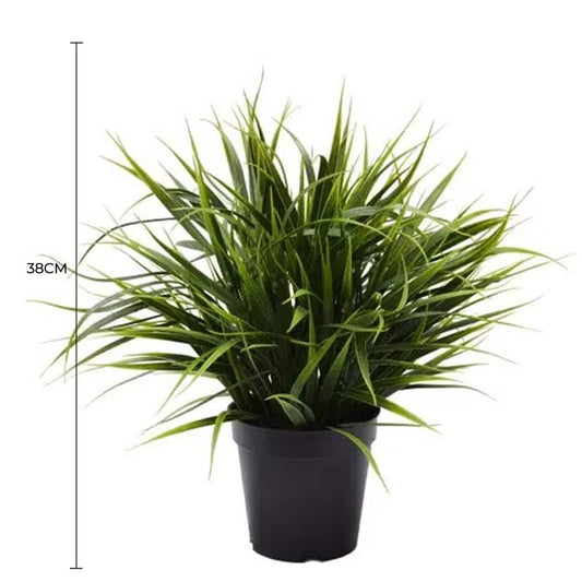 Artificial Ornamental Potted Dense Green Grass UV Resistant 38cm - Image 2