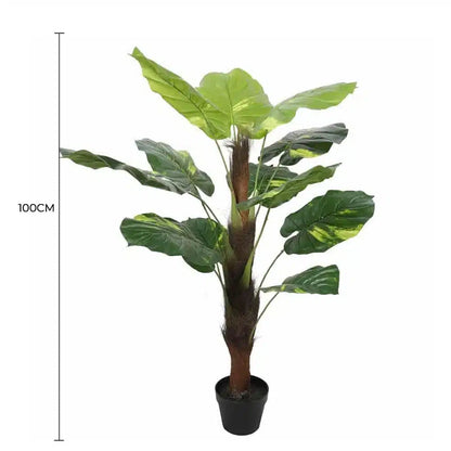 Artificial Potted Pothos Plant with Pole 100cm - Image 2