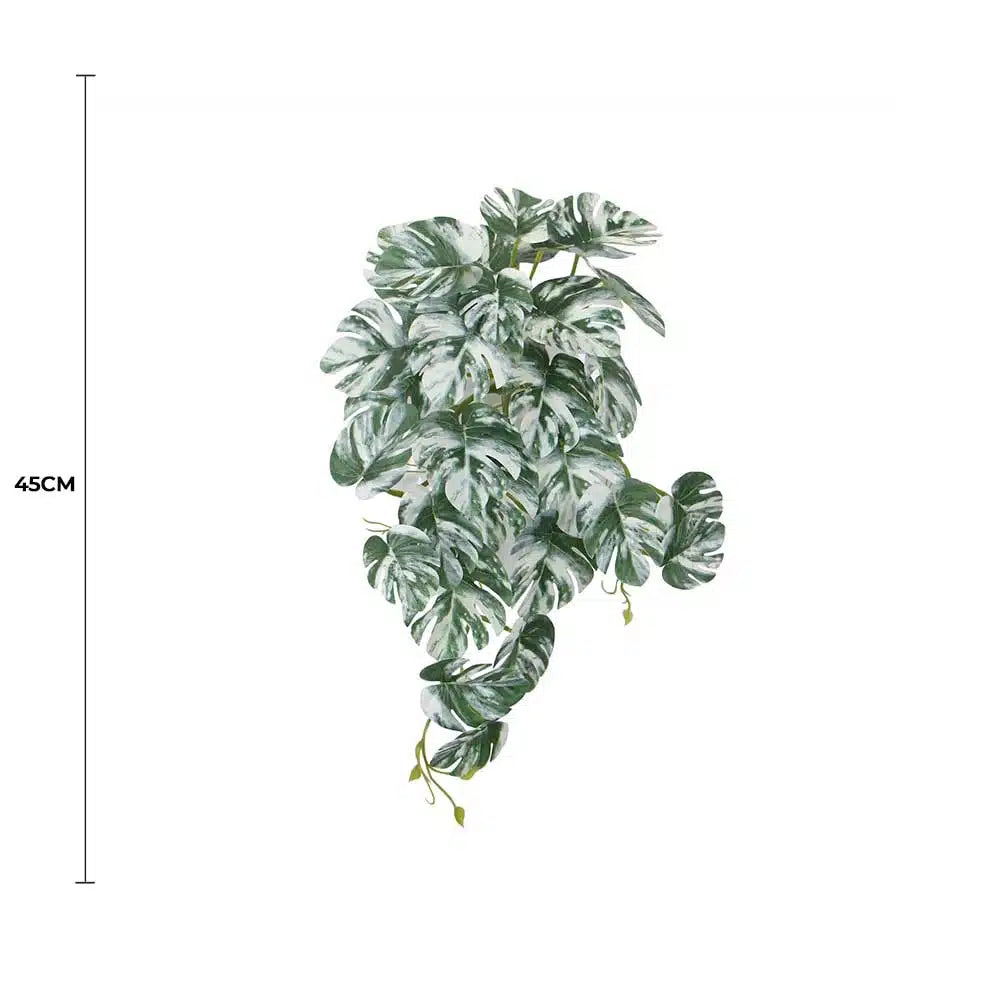 Artificial White & Green Monstera Albo Variegata 45cm - Image 2