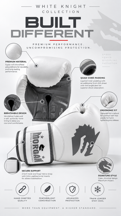Morgan White Knight Boxing Gloves