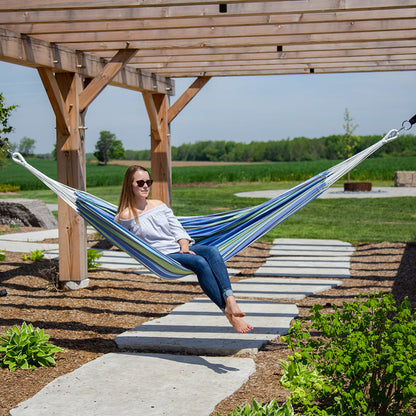 Vivere Brazilian Style Cotton Hammock - Oasis