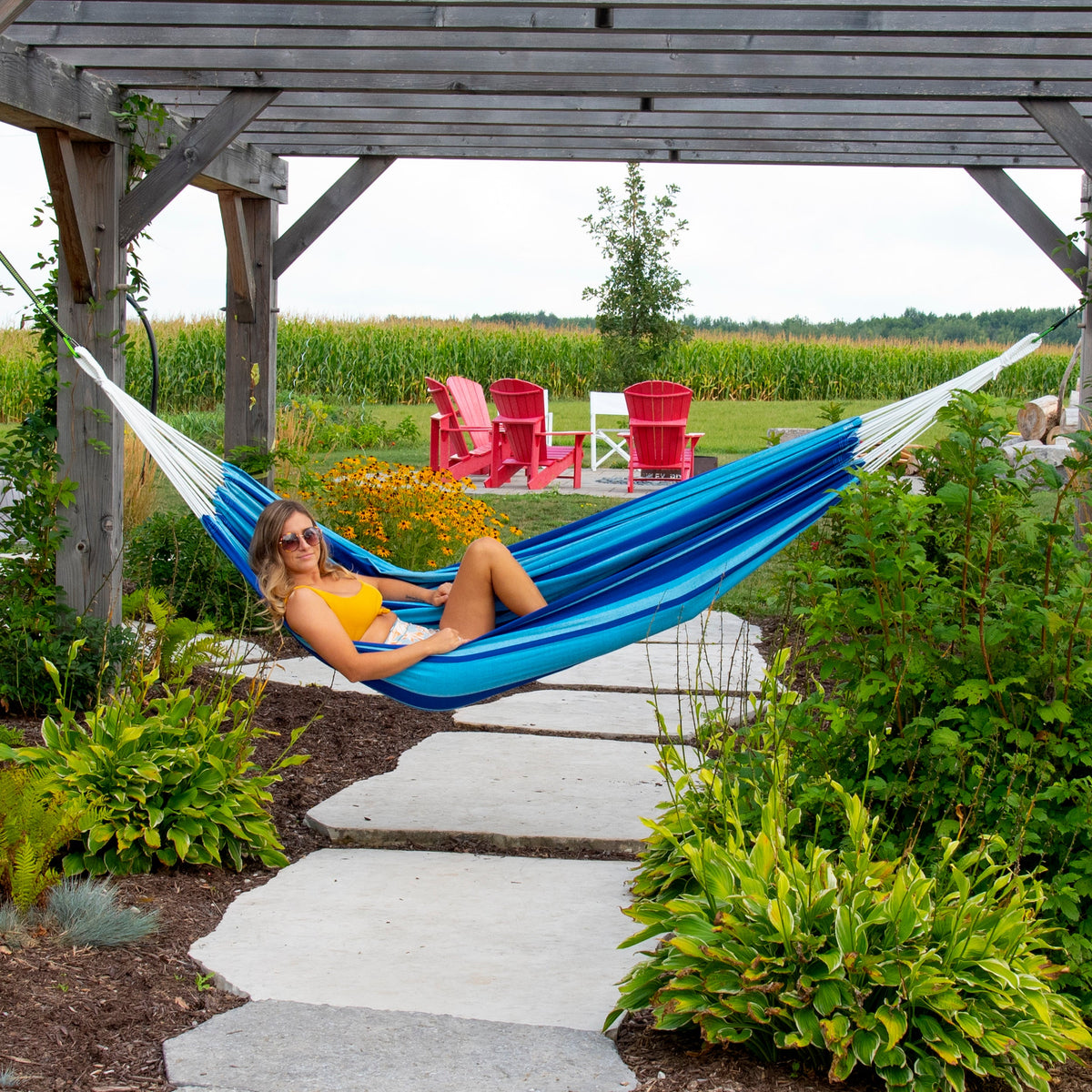 Vivere Brazilian Style Cotton Hammock - Island Breeze