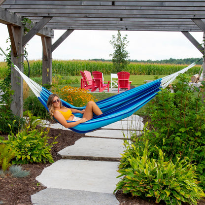 Vivere Brazilian Style Cotton Hammock - Island Breeze